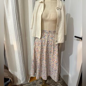Floral Vintage Handmade Midi Skirt